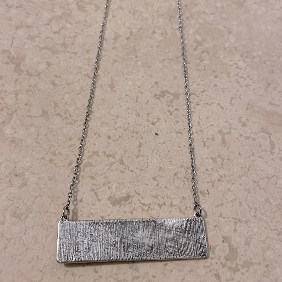 NWT- Silver Strike Silver with Turquoise Stud Hoop Earrings & Necklace Set - Picture 6 of 6